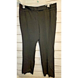 Worthington Dress Pants Womens 16P Gray Pin Stripe Modern Fit Straight Leg NEW